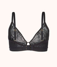 Load image into Gallery viewer, The Palm Lace Busty Bralette: Jet Black