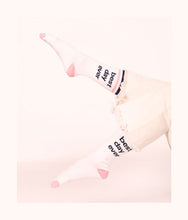 Load image into Gallery viewer, Best Day Ever Socks: White/Pink/Navy
