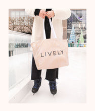 Load image into Gallery viewer, The Gold Stripe Tote: Gold Stripe/White
