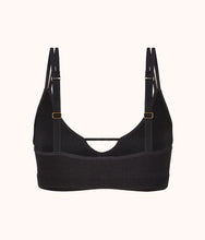 Load image into Gallery viewer, The Skinny-Strap Seamless Bralette: Jet Black
