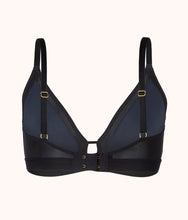 Load image into Gallery viewer, The Busty Bralette - Colorblock: Navy/Jet Black
