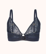 Load image into Gallery viewer, The Palm Lace Busty Bralette: Navy
