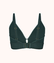 Load image into Gallery viewer, The Busty Stripe Mesh Bralette: Emerald
