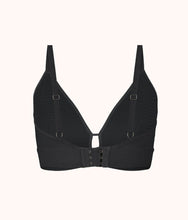 Load image into Gallery viewer, The Busty Stripe Mesh Bralette: Jet Black
