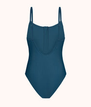 Load image into Gallery viewer, The Ribbed Henley One Piece: Teal Bay
