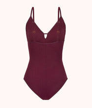 Load image into Gallery viewer, The Seamless Deep V Bodysuit: Eggplant
