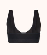 Load image into Gallery viewer, The Seamless Deep V Bralette: Jet Black
